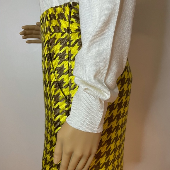 mustard and brown houndstooth Clueless skirt! - Picture 5 of 10